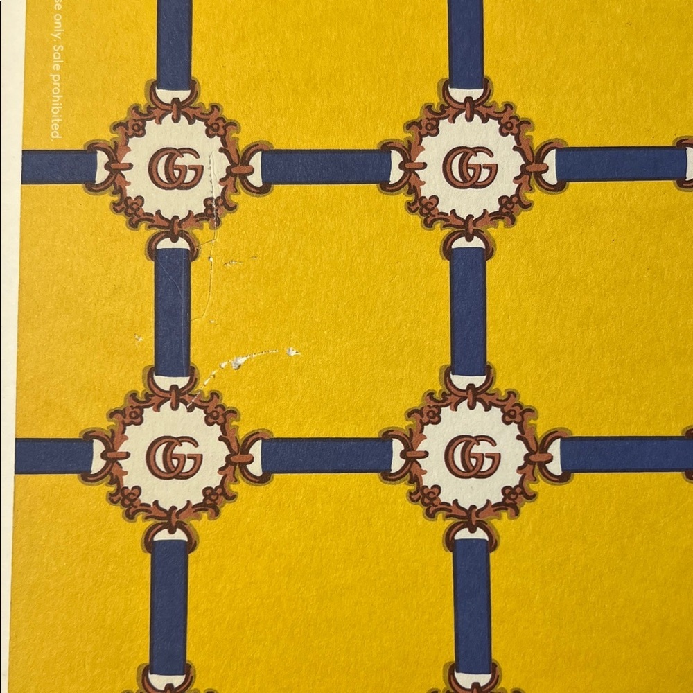 GUCCI GG Yellow and Blue Patterned Notebook RARE Find! LIMITED EDITION - Picture 8 of 16